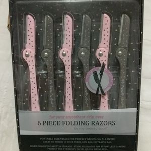 6 piece folding razors